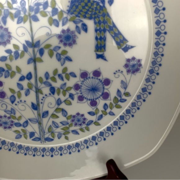 Figgjo Flint Turi Design Lotte Norway Serving Plate  MCM Silkscreen Vtg Floral - Picture 4 of 10